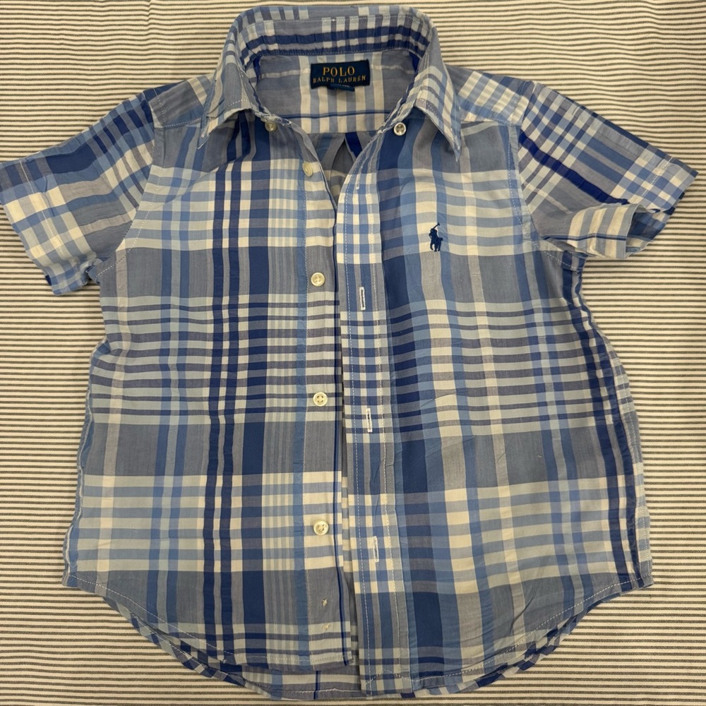 Polo by Ralph Lauren Kids Blue Checkered Shirt